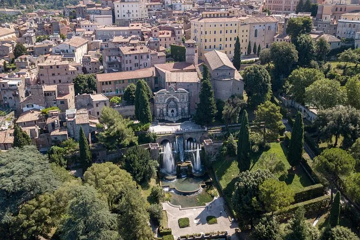 Grande Cascata waterfall viewpoint in Tivoli on a private car day trip from Rome to Tivoli, Italy